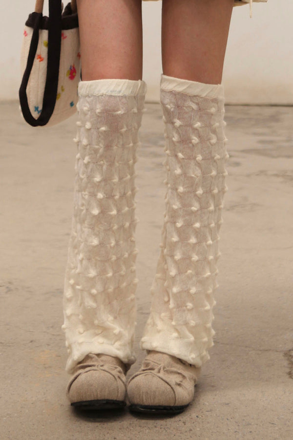YANYAN KNITS 25 Autumn/Winter Leg Warmers/Leg Covers YYK-YYW25-0703-IVORY Ivory
